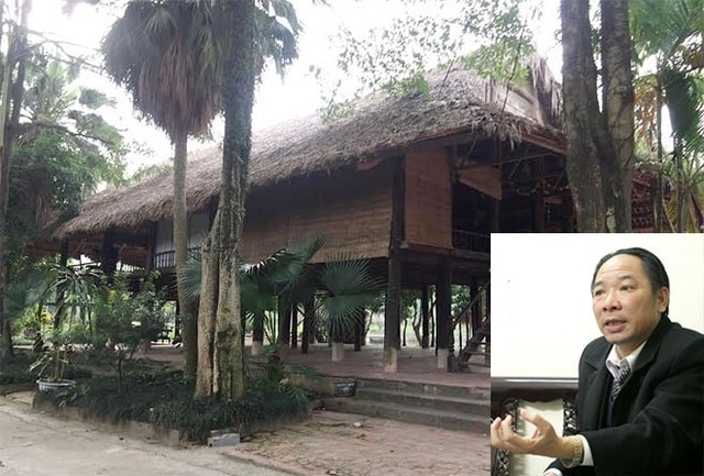 Bị can Phan Minh Nguyệt và một trong những gian nhà nằm trong khuôn viên Xí nghiệp vườn quả du lịch Từ Liêm (ảnh chụp sáng 21-4).(nguồn: Báo công an nhân dân)