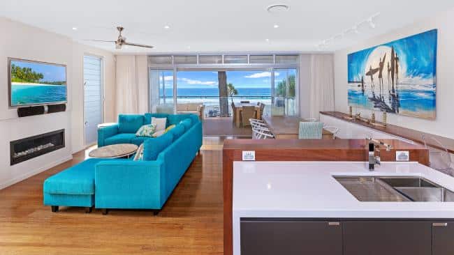 The Gold Coast's best performing Airbnb is Holly Hohn's "dream home" overlooking the beach at Currumbin. Picture: Supplied 