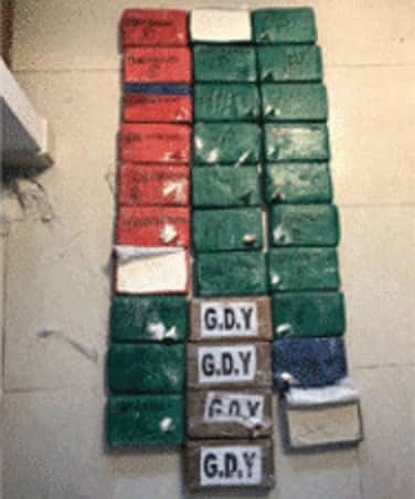 Hơn nửa tấn thuốc bất hợp pháp được phát hiện bởi cảnh sát ở Ensenada, Baja California, Mexico. (Ảnh: Cảnh sát Mexico)