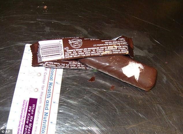 Methamphetamine disguised as a chocolate candy bar in Los Angeles.