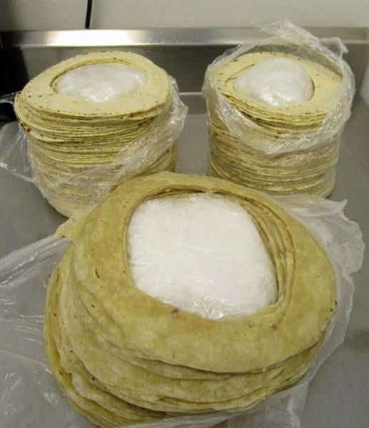 CBP agents in Arizona intercepted meth hidden in packages of tortillas in late October 2016.