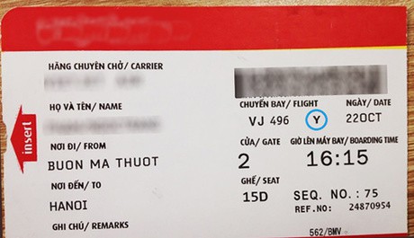 Ý nghĩa của những ký tự bí ẩn trên vé máy bay