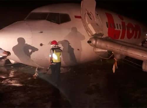 Máy bay của Lion Air trượt khỏi đường băng ở sân bay Jalaluddin