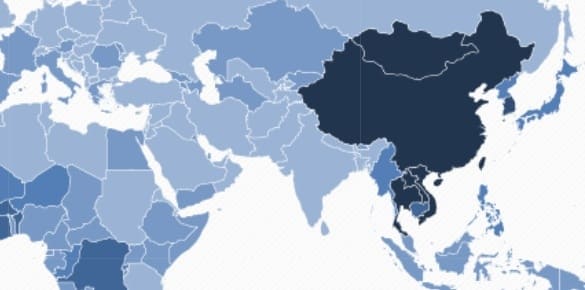Việt Nam nằm trong nhóm những người có người mắc ung thư gan nhiều nhất, biểu thị bằng màu xanh đậm trên bản đồ ung thư gan thế giới..