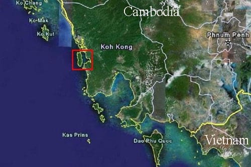 Cảng Koh Kong ở khu vực đông nam Campuchia. Đồ họa: Latitudes.