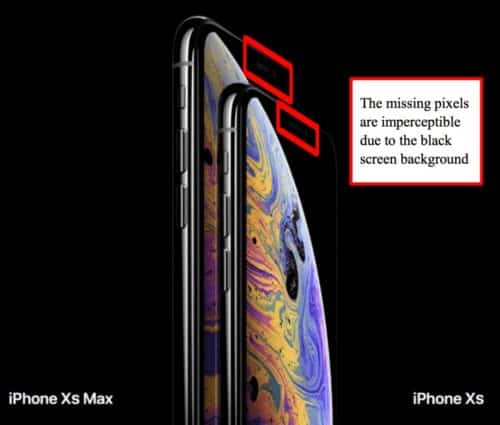 Nền màn hình đen được cho là công cụ để Apple ngụy trang cho tai thỏ trên dòng iPhone Xs.