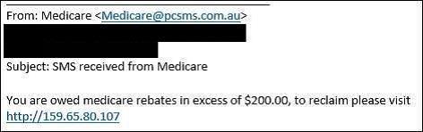Scammers are sending email messages pretending to be from Medicare