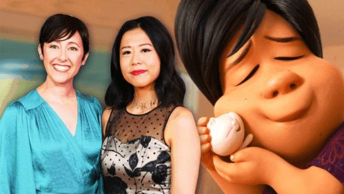 Đạo diễn Shi Zhiyu (váy đen) được trao giải phim hoạt hình ngắn xuất sắc qua bộ phim tái hiện cách nuôi con bao bọc của cha mẹ Trung Quốc. Ảnh: Sina.