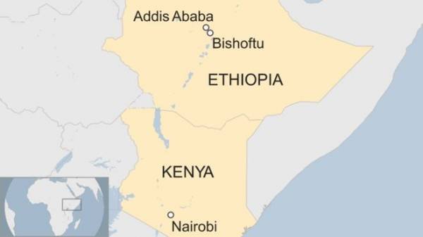 Địa điểm xảy ra vụ tai nạn nằm cách thủ đô Addis Ababa khoảng 60 km về phía nam. Đồ họa: BBC.
