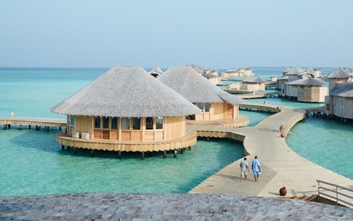 Một khu nghỉ dưỡng tại quốc đảo Maldives ở Nam Á. Ảnh: Travel and Leisure.