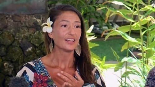 Amanda Eller trong cuộc phỏng vấn sáng 28/5, sau khi sống sót từ rừng trở về. Ảnh: CNN