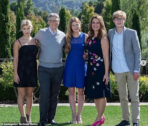 Gia đình Bill Gates được xem là biểu tượng hàng đầu trong việc xóa bỏ bất bình đẳng trong hôn nhân. Ảnh: Instagram.