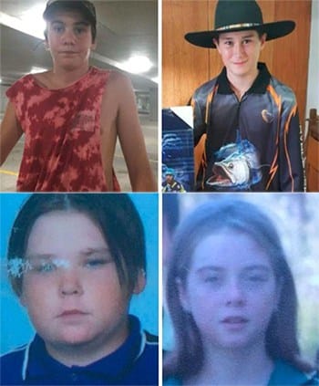 4 đứa trẻ trộm xe của gia đình, bỏ trốn tối 13/7. Ảnh: Grafton Police