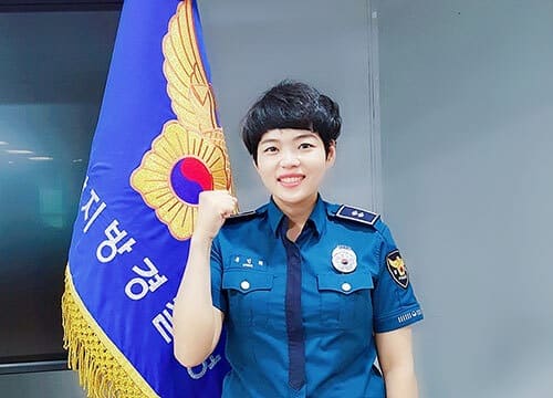 Nguyễn Hồng Minh hiện là nhân viên sở cảnh sát huyện Jangseong, tỉnh Jeolla Nam. Ảnh: Nhân vật cung cấp