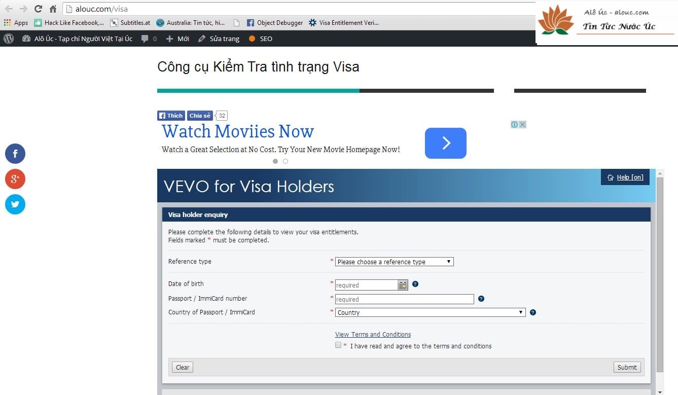 Check visa Tai Uc