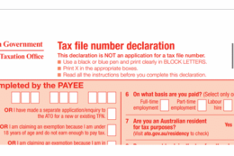 khai thuế tại úc