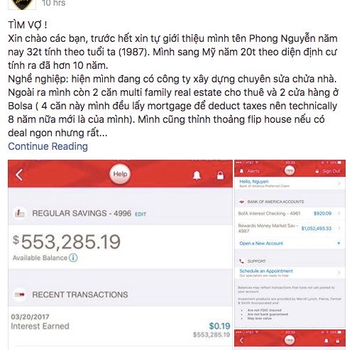 Việt kiều, tài sản, tuyển vợ, người Việt ở Mỹ