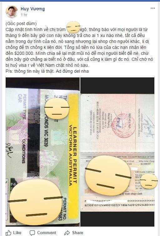 yH5BAEAAAAALAAAAAABAAEAAAIBRAA7 - Chị X - một chủ doanh nghiệp người Việt tại Melbourne bị tố lừa đảo 200 ngàn đô