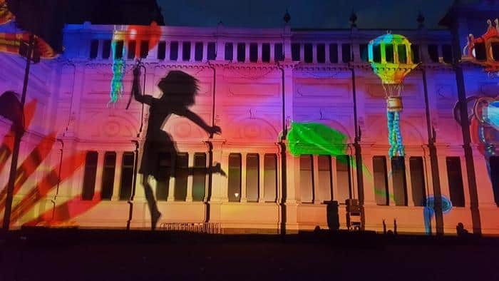 Melbourne&#039;s White Night: Royal Exhibition Building