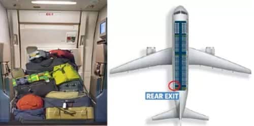 Mỗi máy bay đều có một vị trí dành riêng cho việc đặt bom. Khi phát hiện ra bom, các tiếp viên sẽ phủ lên quả bom nhiều hành lý, ghế gãy để giảm thiểu ảnh hưởng khi bom phát nổ. Ảnh: News.