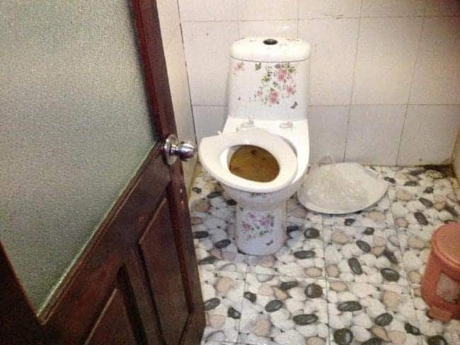 Instead, this is what they got, including a âbroken, blocked toiletâ. Picture: Lynne Ryan