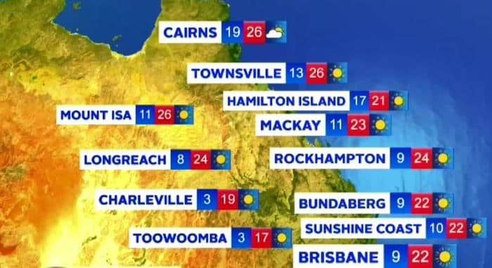 Queensland weather forecast