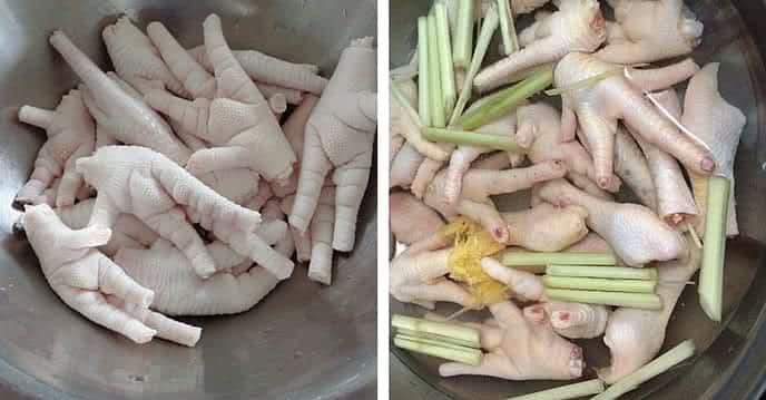 luộc chân gà