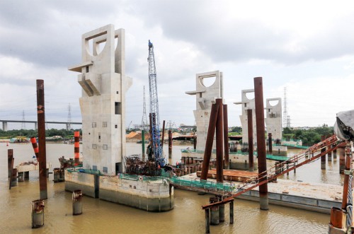 Dự án chống ngập có tổng vốn đầu tư gần 10.000 tỷ đồng của TP HCM đã bị dừng thi công suốt 4 tháng qua do vướng thủ tục. Ảnh: Quỳnh Trần