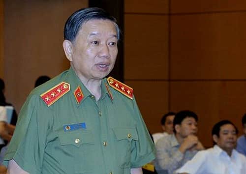 Bộ trưởng Công an Tô Lâm tại Quốc hội. Ảnh: Trung tâm thông tin QH