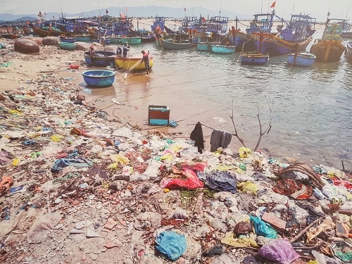 Rác thải ở ven biển Việt Nam. Ảnh: Ban tổ chức