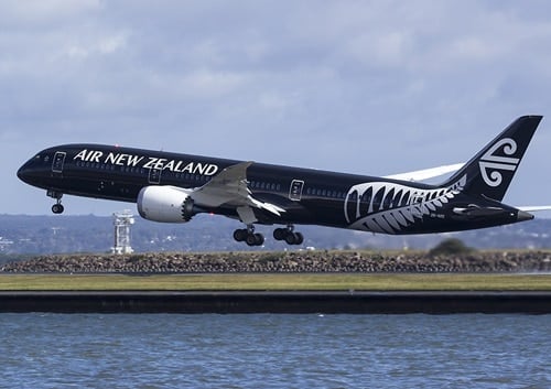 Một máy bay của Air New Zealand. Ảnh: nzbusinesstraveller.