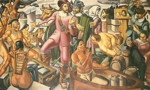 Bức tranh do họa sĩ Umberto Romano vẽ năm 1937. Ảnh: Sun.