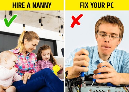 Đầu tư vào những dịch vụ giúp bạn tiết kiệm thời gian: Theo Business Insider, những người giàu thường không ngần ngại tiêu tiền vào các dịch vụ giúp họ tiết kiệm thời gian và tránh khỏi sự khó chịu về tinh thần.Họ tập trung vào kiếm tiền hơn tiêu tiền. Sử dụng dịch vụ ship hàng đến tận nhà, dịch vụ giặt là, hoặc thuê một nơi để làm việc thuận tiện sẽ tăng thê chất lượng cho cuộc sống của bạn. Những thứ này có thể tốn nhiều tiền nhưng chúng sẽ cho bạn nhiều thời gian hơn để làm những việc khiến bạn thấy hạnh phúc.