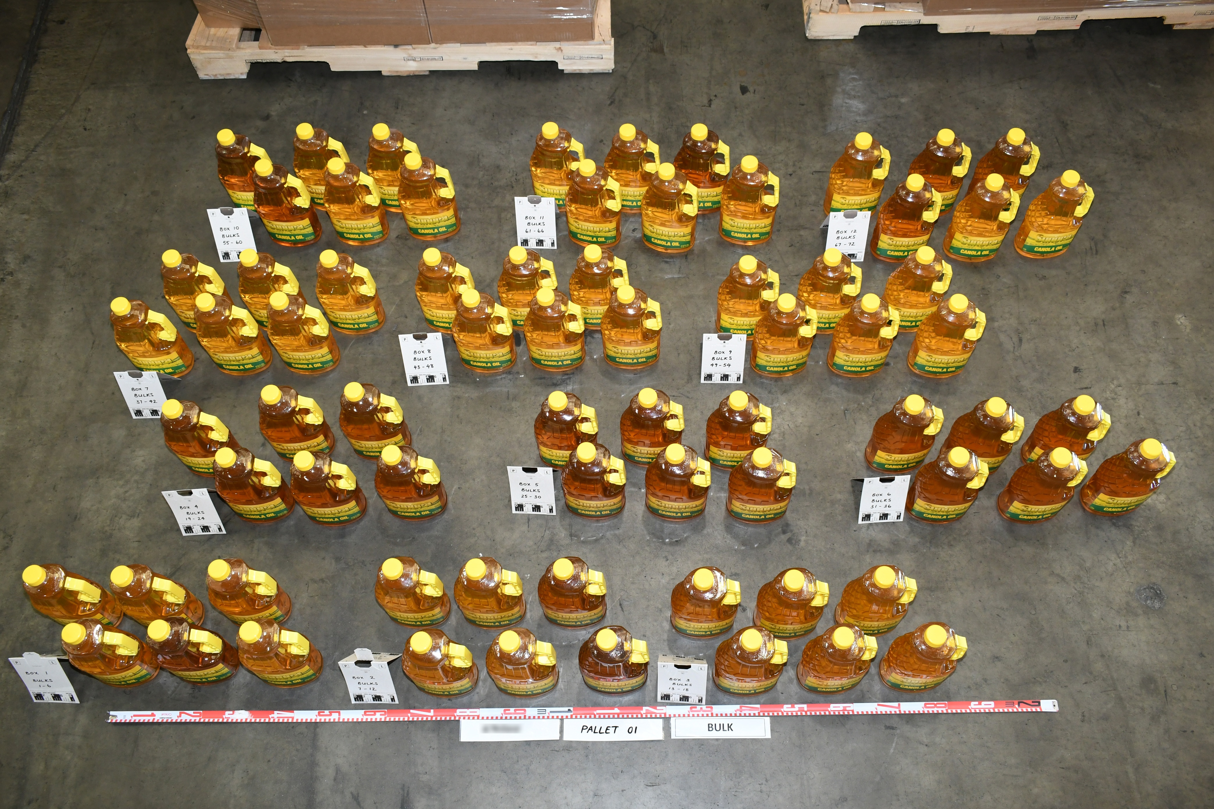 The illegal drug was discovered concealed inside a shipment of canola oil bottles sent from Mexico to Melbourne.