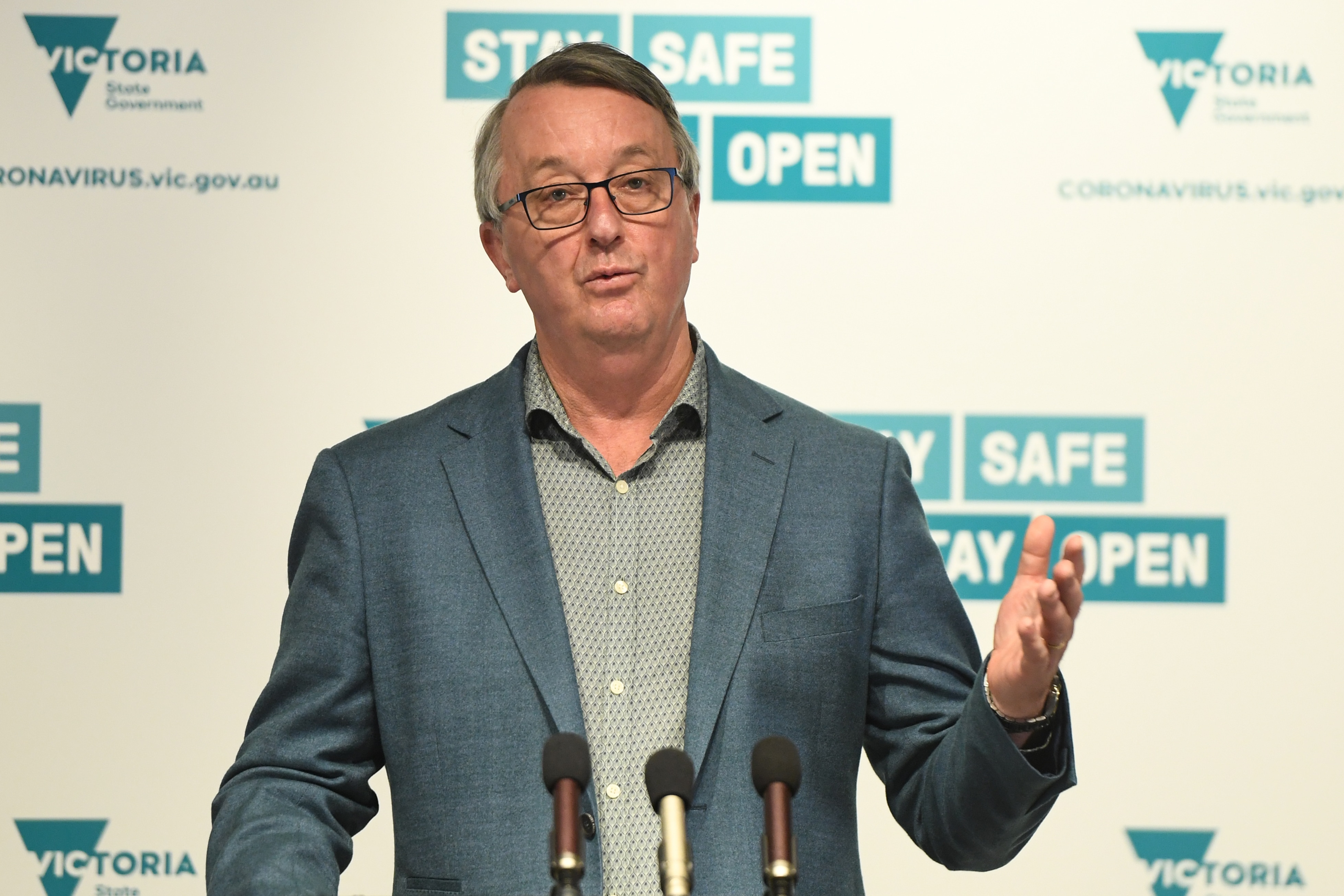 Victorian Health Minister Martin Foley addresses the media during a press conference in Melbourne, on 22 November, 2020. 