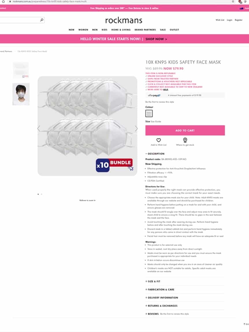 A screenshot of a pack of 10 
