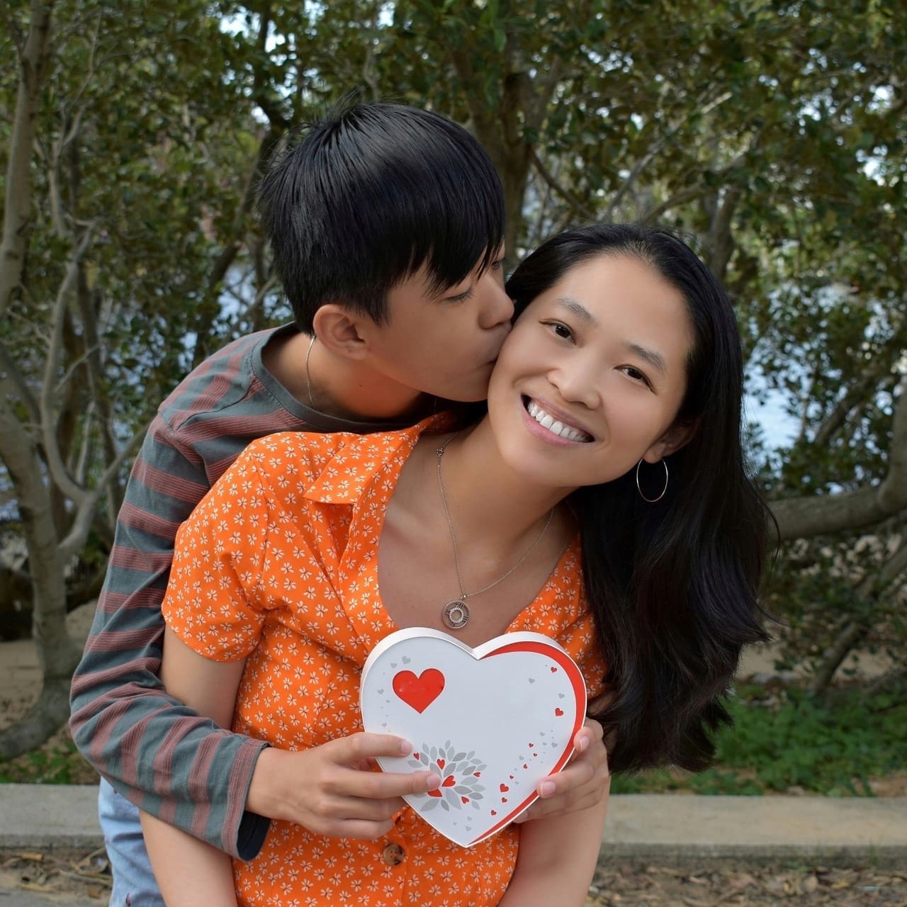 Evan and his mom, Mrs. Grace Luc