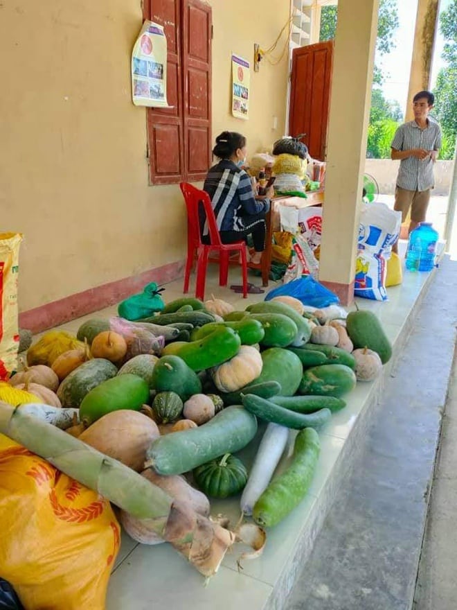 Nguoi dan Quang Binh gom rau cu gui tang ba con TP.HCM anh 3