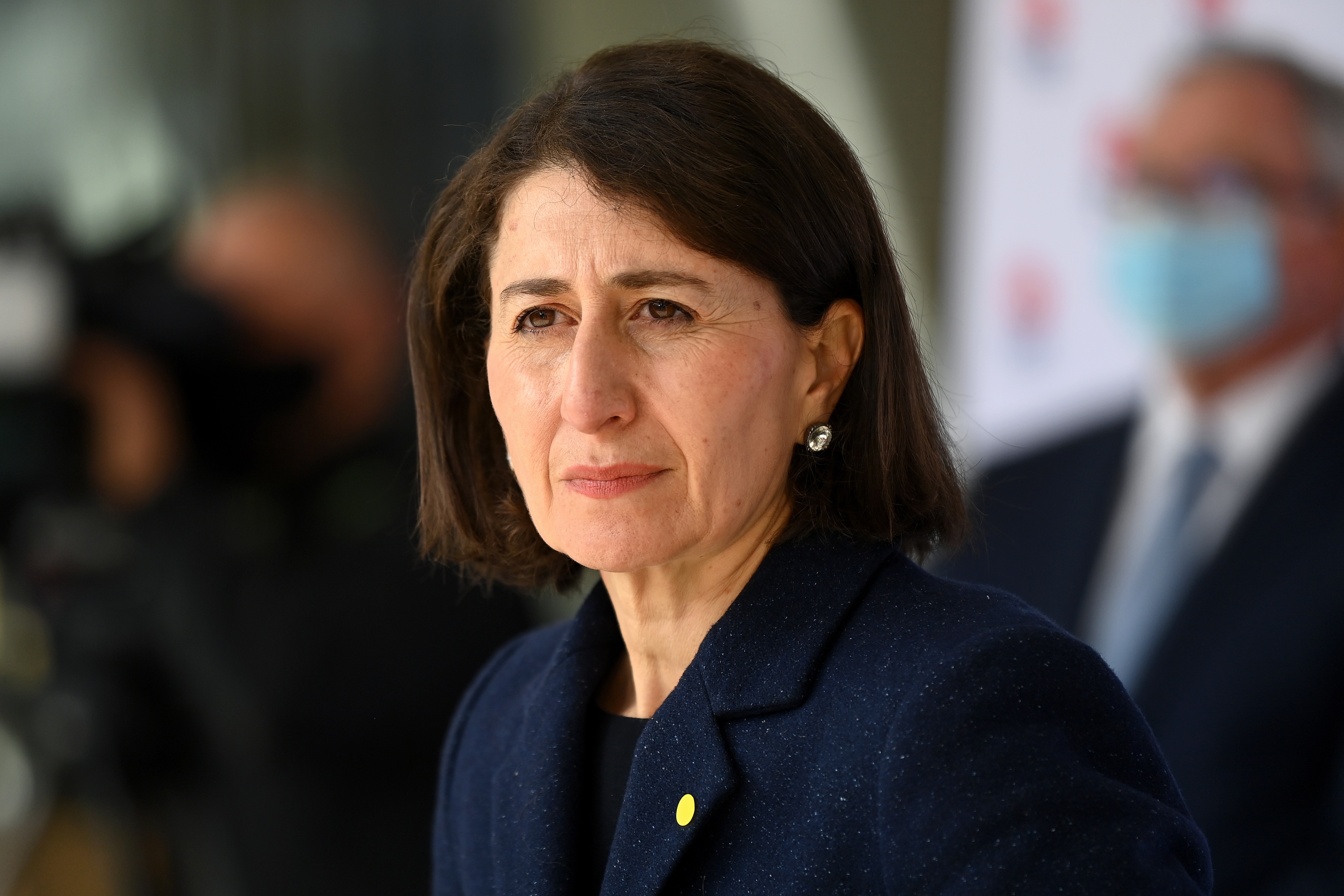 NSW Premier Gladys Berejiklian speaks to the media during a COVID-19 press conference in Sydney, Thursday, July 8, 2021. NSW has recorded 38 new locally acquired COVID-19 cases overnight. (AAP Image/Bianca De Marchi) NO ARCHIVING