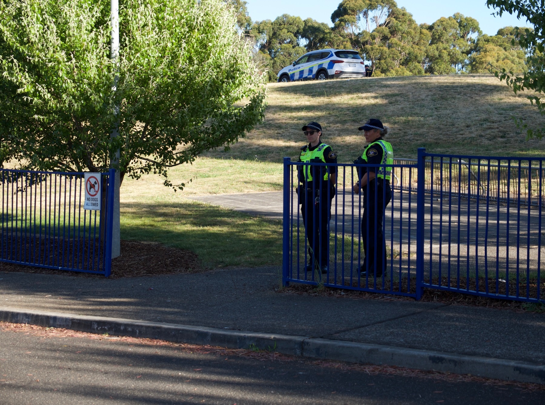 Police at the scene in Devonport