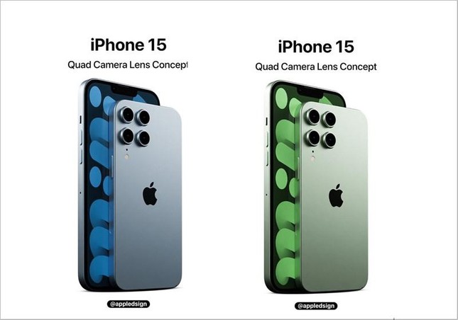 Bất ngờ với bản thiết kế iPhone 15: Có đến 4 camera sau được sắp xếp theo kiểu dáng mới ảnh 1