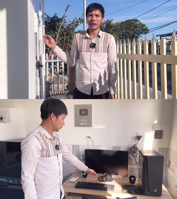  
Anh giới thiệu về căn nhà mới của mình. (Ảnh: Chụp màn hình video YouTube Lộc Fuho)