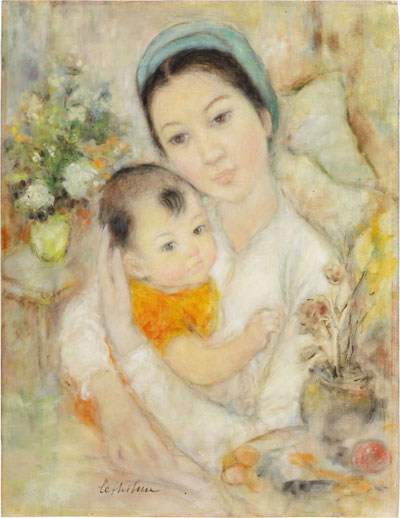 Tranh Mẹ và con của Lê Thị Lựu giá 13 tỉ đồng - Ảnh 1.