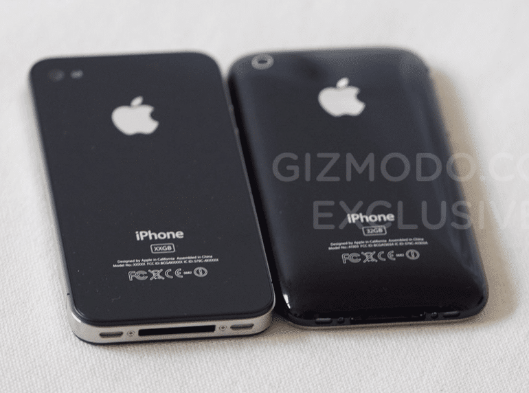 Nguyên mẫu iPhone 4 (trái) mà một nhân viên Apple đã bỏ quên tại quán bar trước khi sản phẩm được ra mắt (Ảnh: Gizmodo).