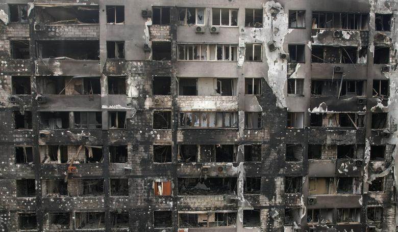 Ukraine tan hoang sau 3 tháng xung đột nhìn từ trên cao - 4