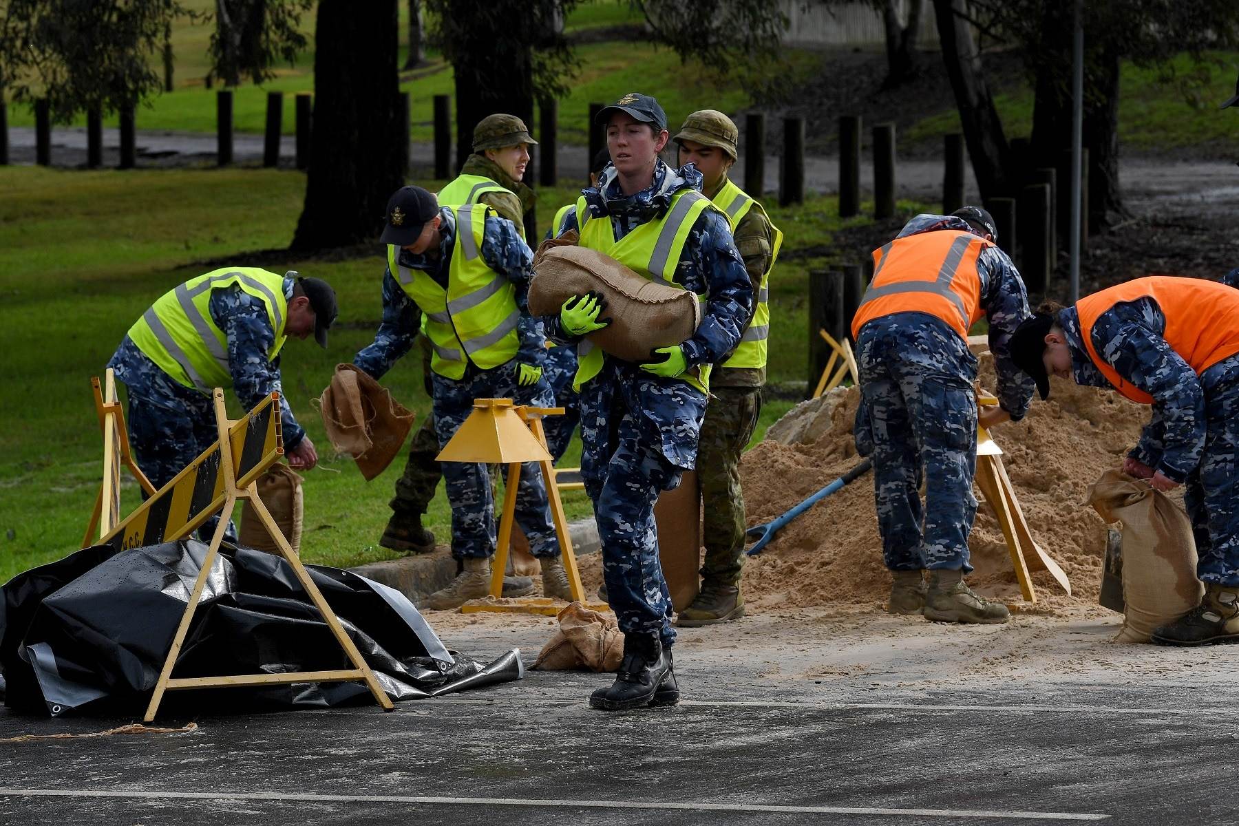 Sandbagging in Windsor after more torrential rain